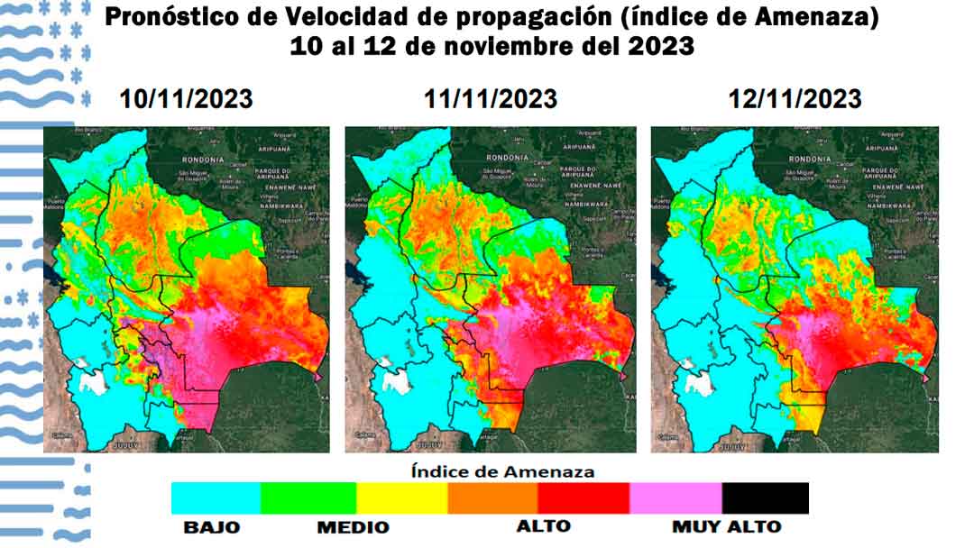 Alerta naranja por ascenso de temperaturas máximas de 38°C a 43°C en Tarija, Chuquisaca y Santa Cruz.