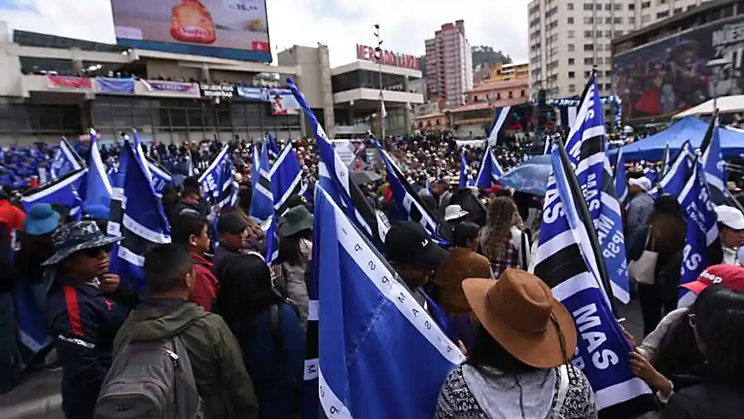  El Movimiento Al Socialismo (MAS) en su 29 aniversario en los actos en la ciudad de La Paz.