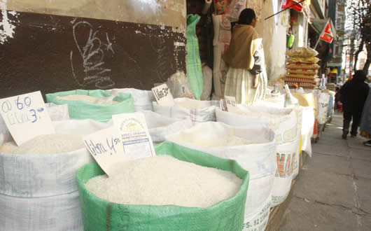 Puesto de venta de arroz