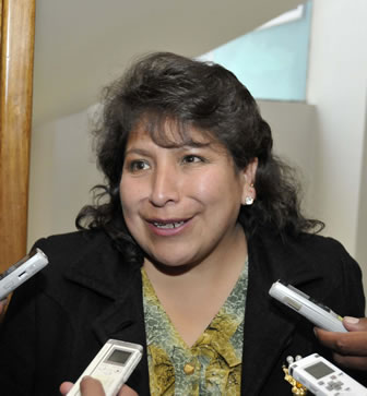 Dina Chuquimia, vocal del Tribunal Supremo Electoral (TSE).