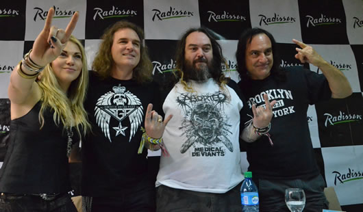 Kobra Paige, David Ellefson, Max Cavalera y Vinny Appice, leyendas vivas del metal.