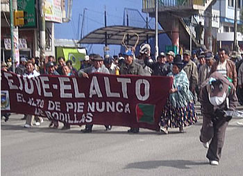 Federación de Juntas Vecinales (Fejuve) de El Alto. Federación de Juntas Vecinales (Fejuve) de El Alto