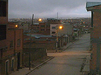La noche mas fría en El Alto.