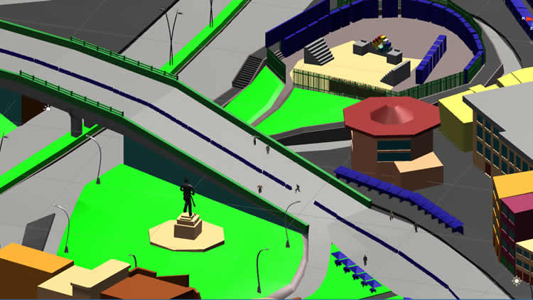 La ciudad de El Alto virtualizado en 3D que será escenario del videojuego. La ciudad de El Alto virtualizado en 3D que será escenario del videojuego.