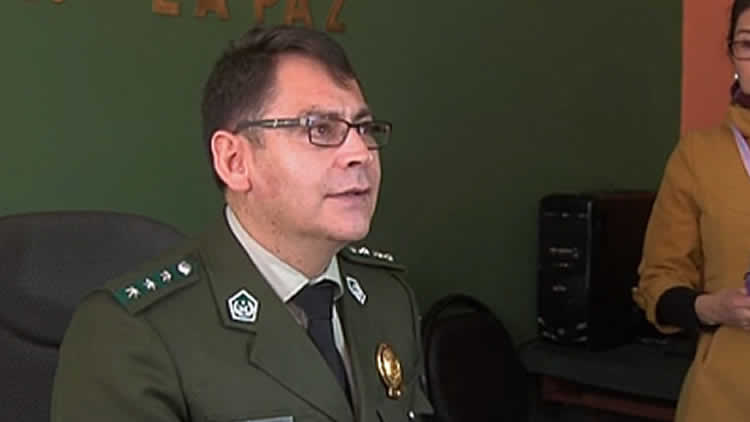 Johnny Aguilera, director de la Fuerza Especial de Lucha Contra el Crimen (FELCC) de La Paz.