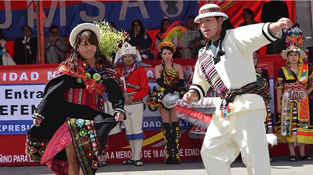 XXIX entrada folklórica de la UMSA se apropia de La Paz con música y colorido