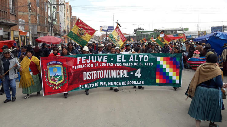Vecinos de 14 distritos de El Alto exigieron extradición de Gonzalo Sánchez de Lozada
