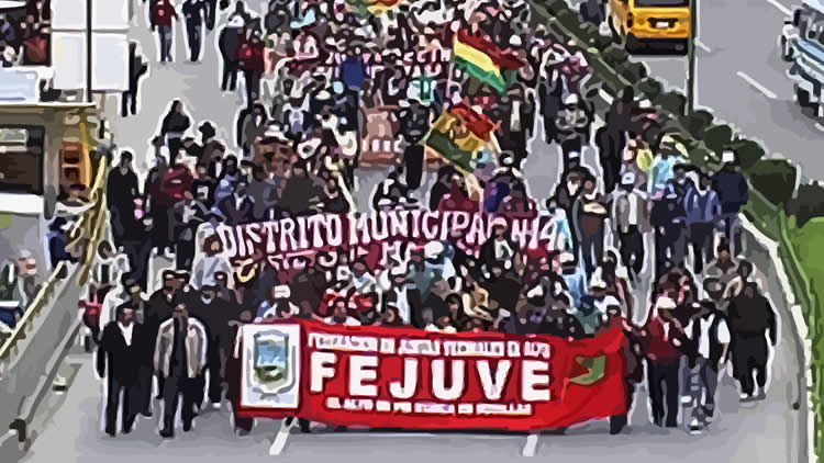 Fejuve El Alto Marcha.