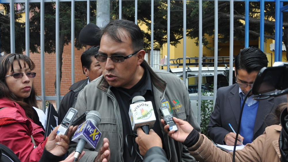 Rolando Huanca, presidente de la Federación de Juntas Vecinales (Fejuve) de El Alto.