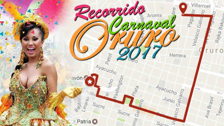 Recorrido del Carnaval de Oruro 2017