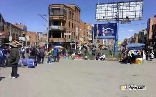 Las Avenidas de El Alto estuvieron ocupados por los distintos sindicatos de Transportes