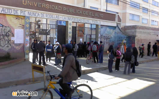 La Universidad Pública de El Alto pasó clases con poca normalidad