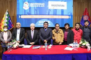 Firman convenio interinstitucional entre la UPEA y el Consejo de la Magistratura