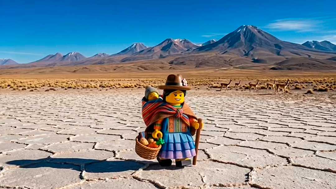 La cholita inspirada en LEGO conquista las redes y destaca la identidad boliviana