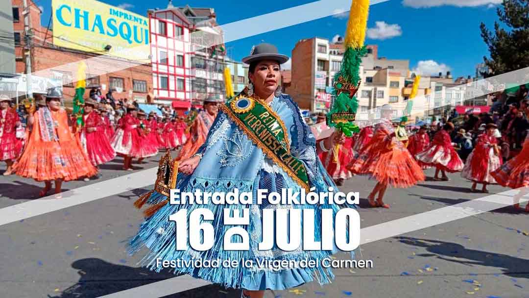 Entrada Folkl&oacute;rica Virgen del Carmen de la zona 16 de Julio de El Alto