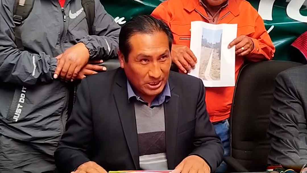 El secretario de organizaciones del Distrito 10 de la Federación de Juntas Vecinales (Fejuve) de El Alto, Jesús Mamani