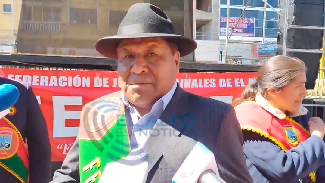Alberto Quelali, presidente de la Federación de Juntas Vecinales, Fejuve de El Alto.