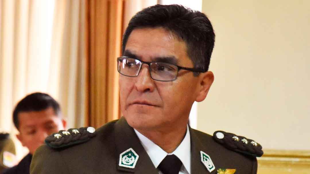 coronel Jorge René Ríos, comandante departamental de la Policía de Cochabamba.