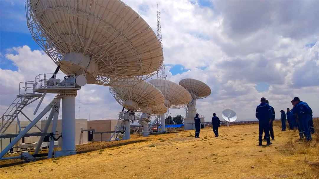La Estación Terrena de Amachuma, en El Alto, desde donde opera el TKSAT-1.