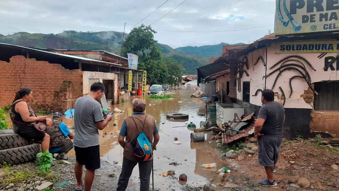 Inundación en el municipio de Tipuani