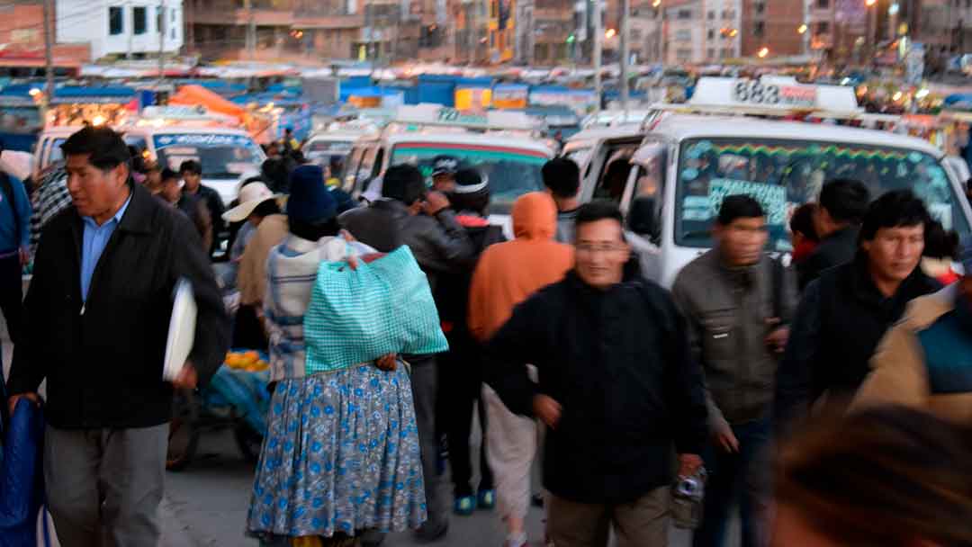 Población en la ciudad de El Alto.