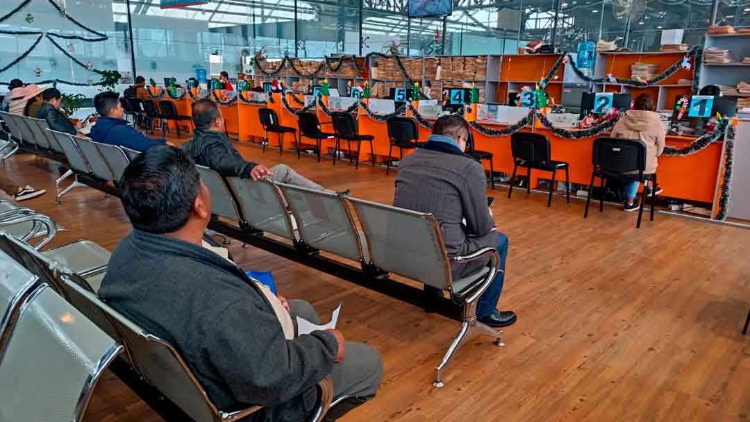 Oficinas de Recaudaciones de la Alcandía alteña en el Terminal Metropolitana de El Alto
