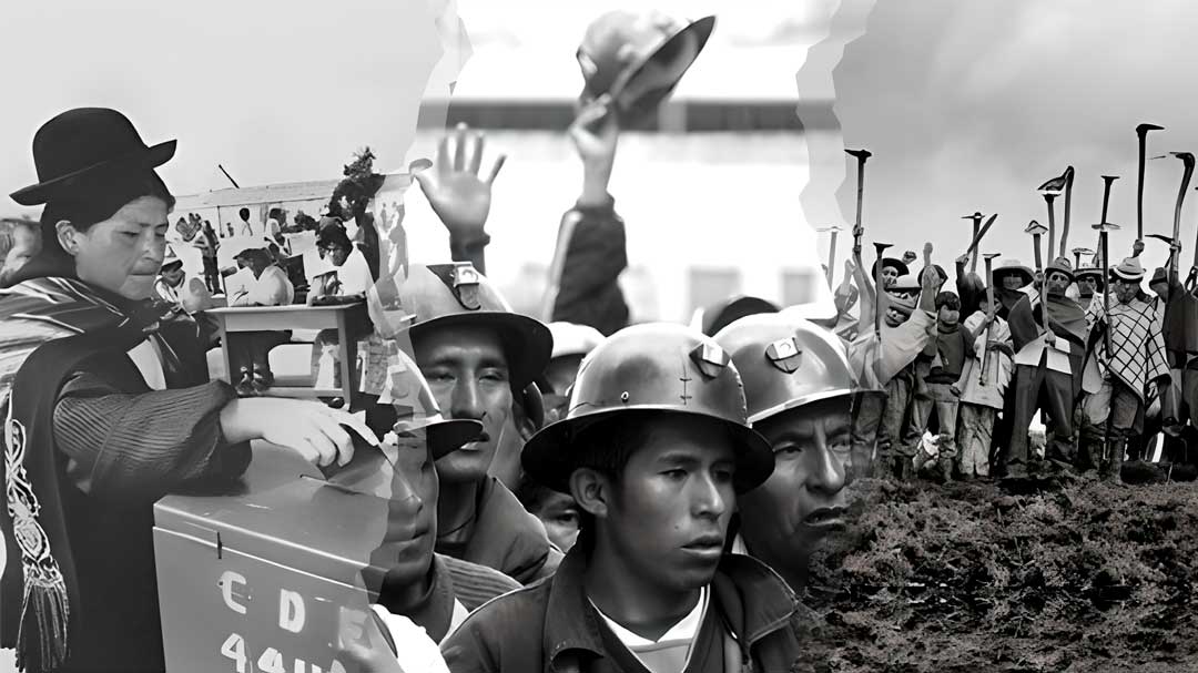 Revolución Nacional del 9 de abril de 1952: voto universal, nacionalización de las minas y reforma agraria.
