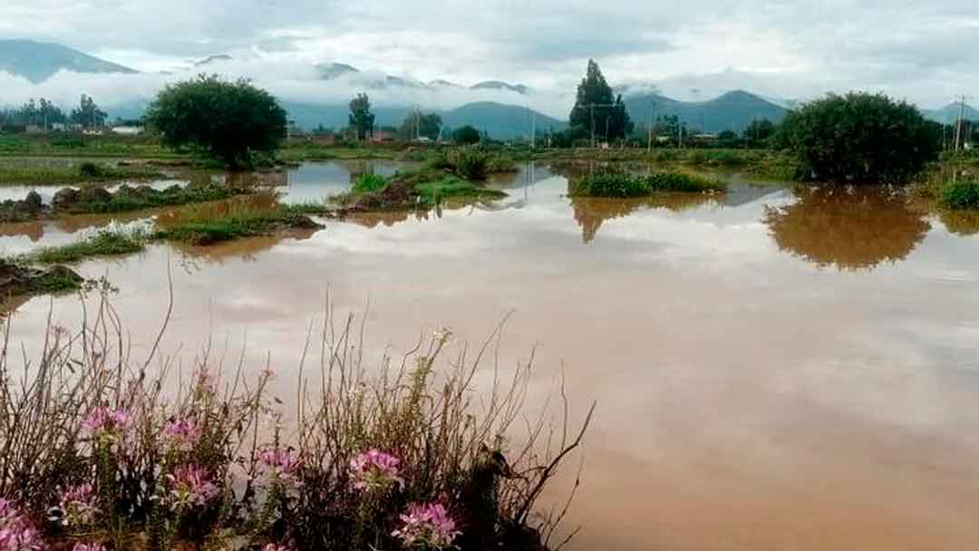 Lluvias en Cochabamba desencadenaron el desborde de los ríos, en Arani.
