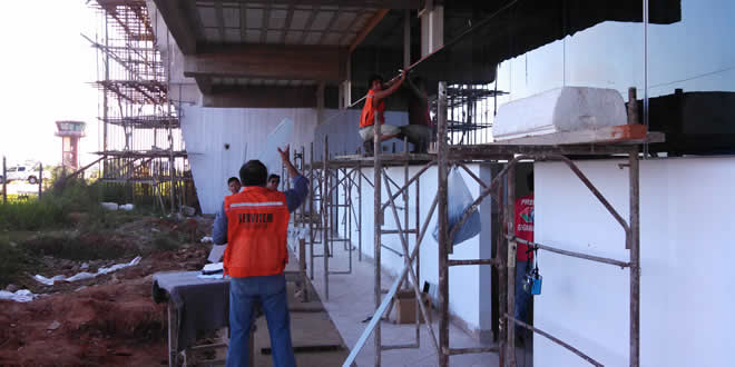 Aeropuerto de Cobija: Un sector de la obra que fue inspeccionado.