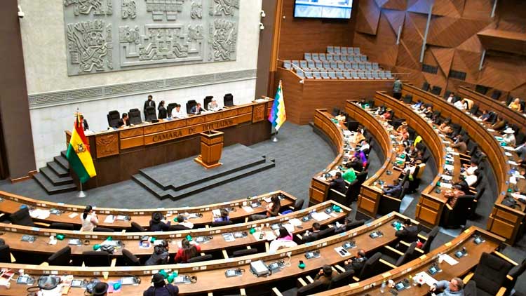Asamblea Legislativa Plurinacional (ALP) en una sesión ordinaria