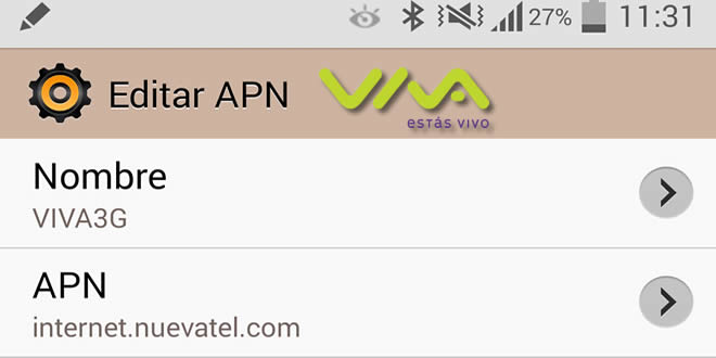 APN de NuevaTel VIVA Bolivia