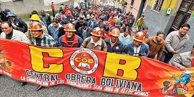 Central Obrera Boliviana aprobó informe de pliego petitorio 2015