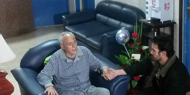 David Santalla y su hijo, Yungaro.