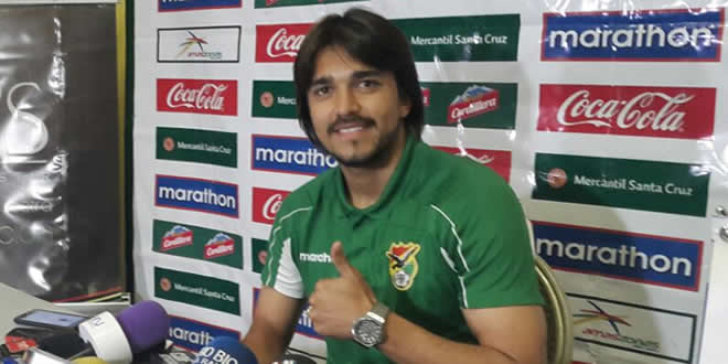 Marcelo Martins, delantero de la Selección Boliviana. 