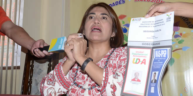 Cristina Vargas, presidenta del Tribunal Departamental Electoral (TDE) de Tarija.