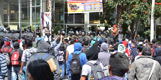 El pasado conflicto en la Universidad Mayor de San Simón.