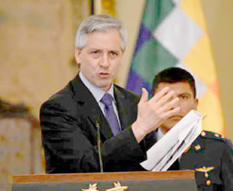 El vicepresidente Álvaro García Linera.