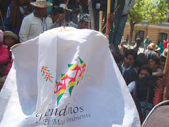 Bandera patujú acompañó a marcha indígena del TIPNIS