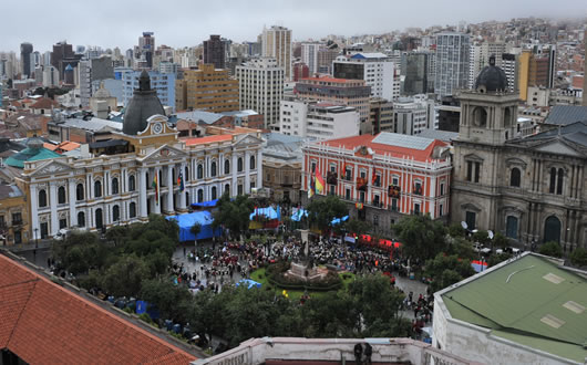 Plaza Murillo, La Paz - Bolivia. Vista panorámica