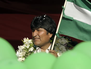 Evo Morales, candidato oficialista, se dijo dispuesto a volcar su atención sobre el desarrollo integral del Beni.