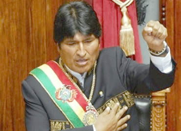 Evo Morales, Presidente boliviano.