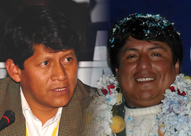Abel Mamani y Edgar Patana, candidatos a la Alcaldía de El Alto.