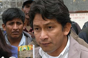 Adolfo Chávez, presidente de la Confederación de Pueblos Indígenas de Bolivia (CIDOB).