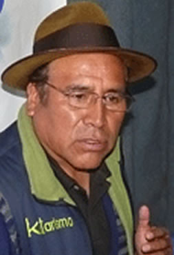 Simón Yampara, candidato a la Gobernación de La Paz por el Movimiento Sin Miedo (MSM).