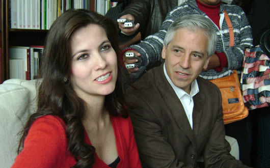 Alvaro Garcia Linera y Claudia Fernández