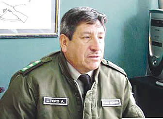 Coronel Jorge Toro, director nacional de la FELCC.