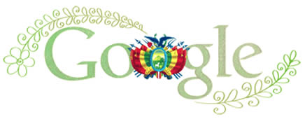 Doodle de Google por el Aniversario de Bolivia el año 2010 