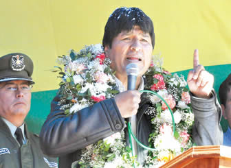 Evo Morales, presidente boliviano
