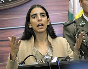 Gabriela Montaño, presidente en ejercicio de Bolivia, 