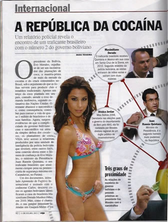 Revista brasileña Veja, “A República da cocaína”